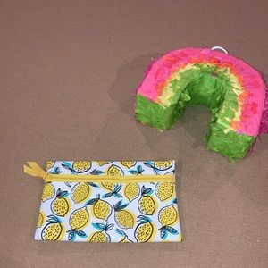 Ipsy lemon cosmetic bag